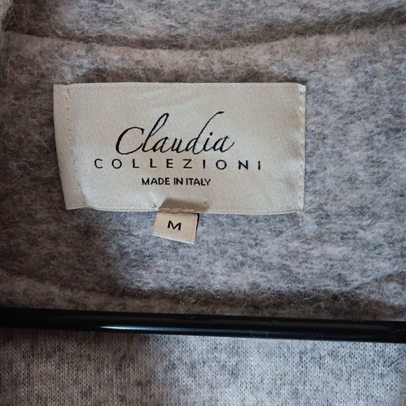 Italian-made Gray Wool Blend Coat - Picture 4 of 8